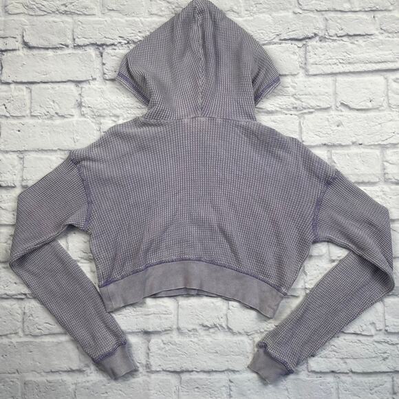 J1582 Wild Fable Purple Crop Top Waffle Knit Size Small - Picture 6 of 6